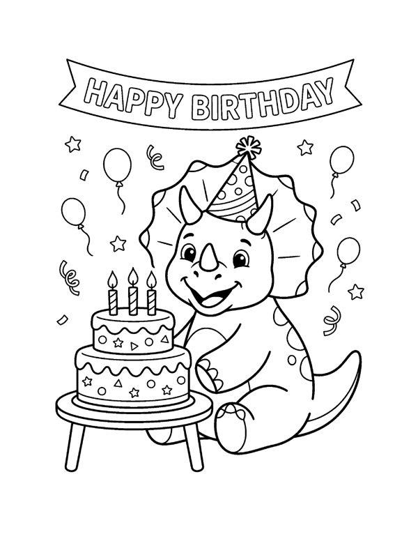 5 Dinosaur Coloring Pages - Sampler page 3