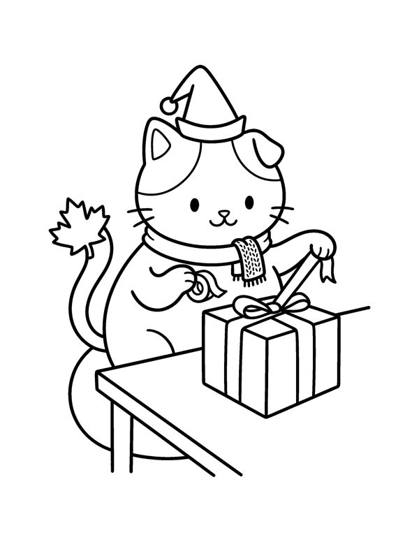 Santa Coloring Pages for Kids page 7