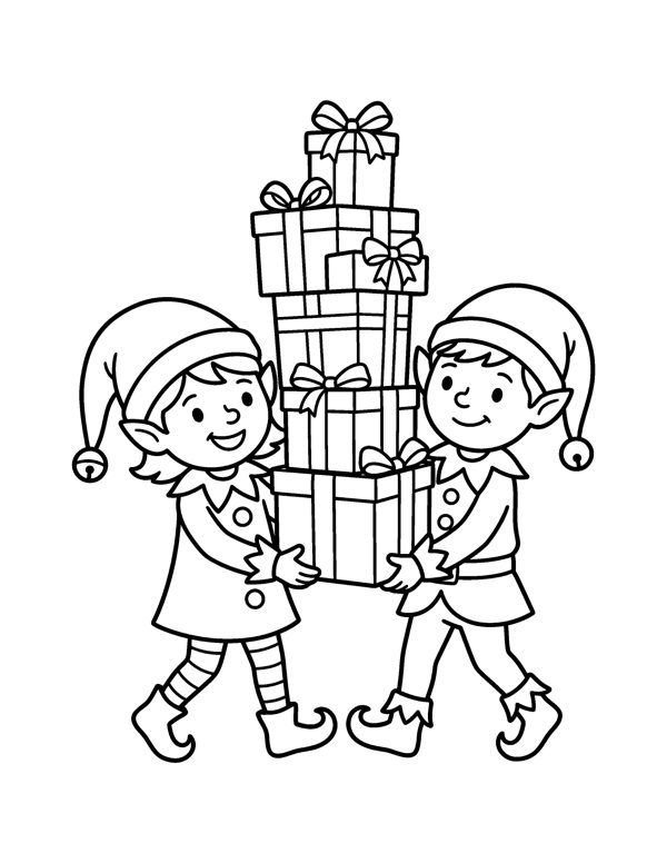Santa Coloring Pages for Kids page 9