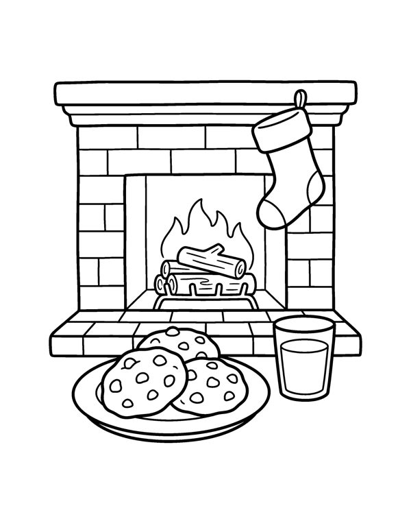 Santa Coloring Pages for Kids page 11