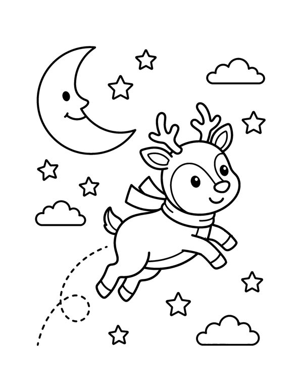 Santa Coloring Pages for Kids page 15