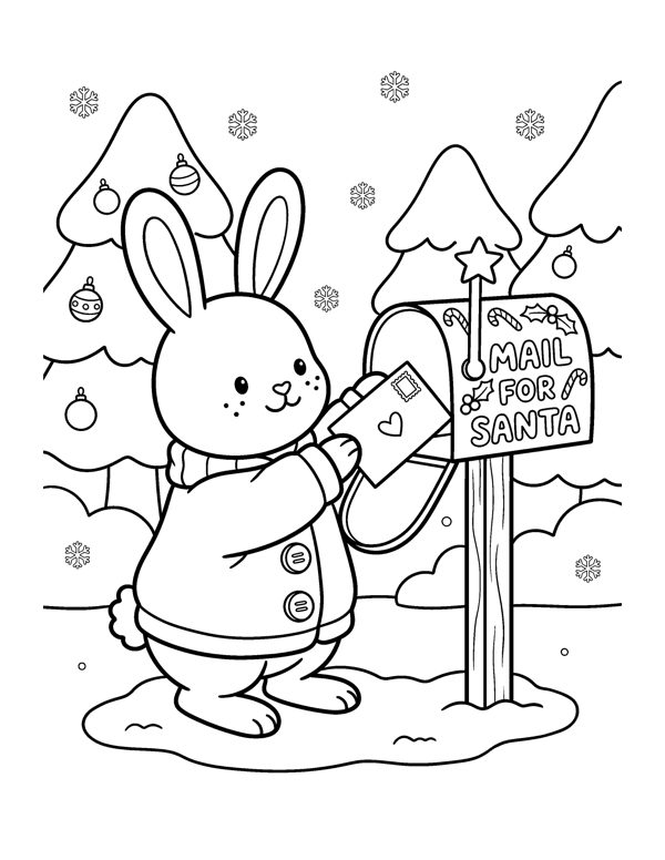 Santa Coloring Pages for Kids page 16