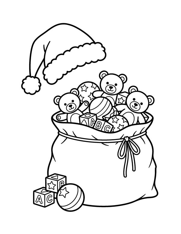 Santa Coloring Pages for Kids page 17