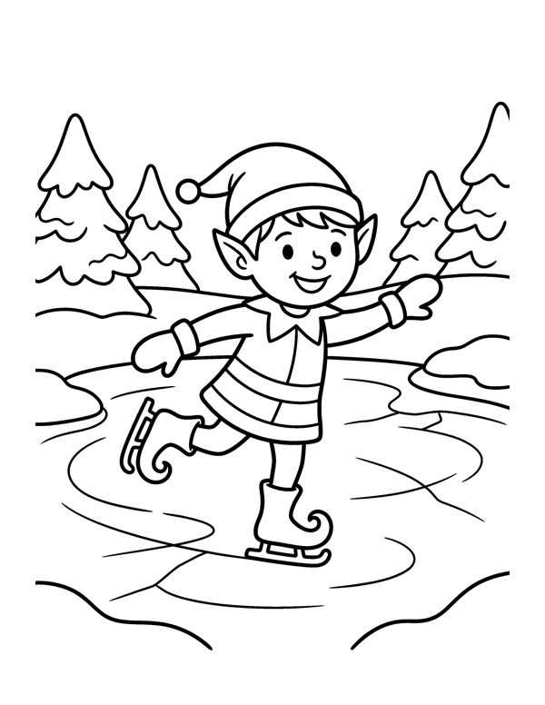 Santa Coloring Pages for Kids page 18
