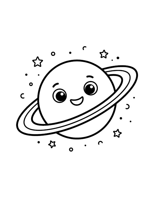 Space Coloring Pages for Kids page 3