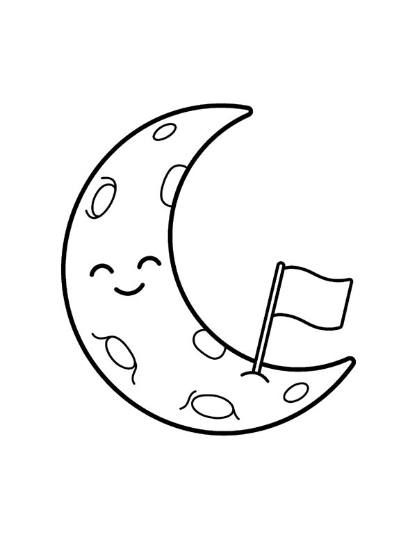 Space Coloring Pages for Kids page 4