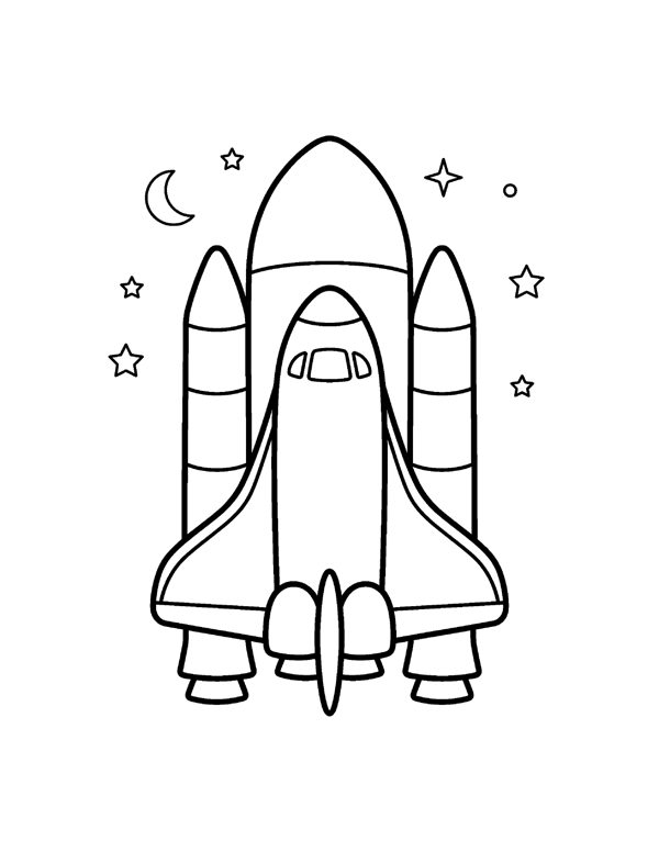 Space Coloring Pages for Kids page 6