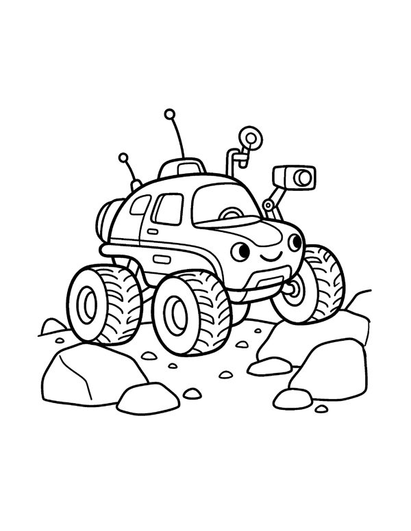 Space Coloring Pages for Kids page 8
