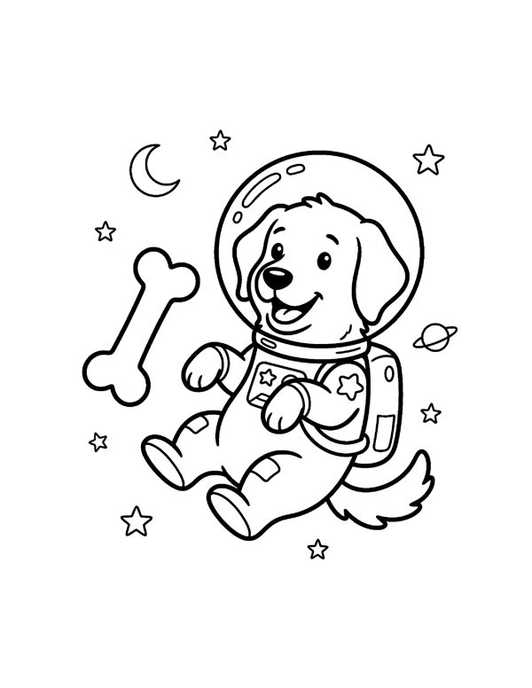 Space Coloring Pages for Kids page 10