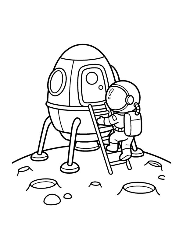 Space Coloring Pages for Kids page 11