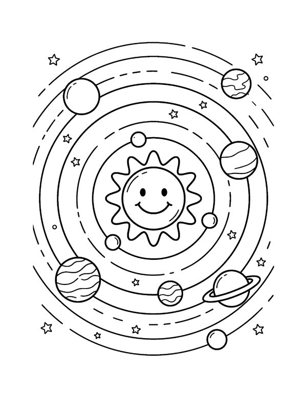 Space Coloring Pages for Kids page 13