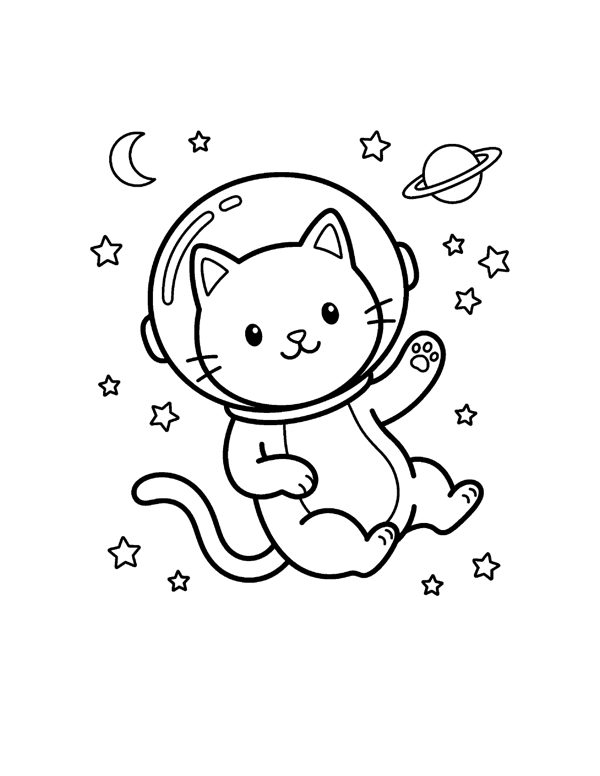 Space Coloring Pages for Kids page 14