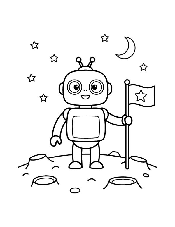 Space Coloring Pages for Kids page 17