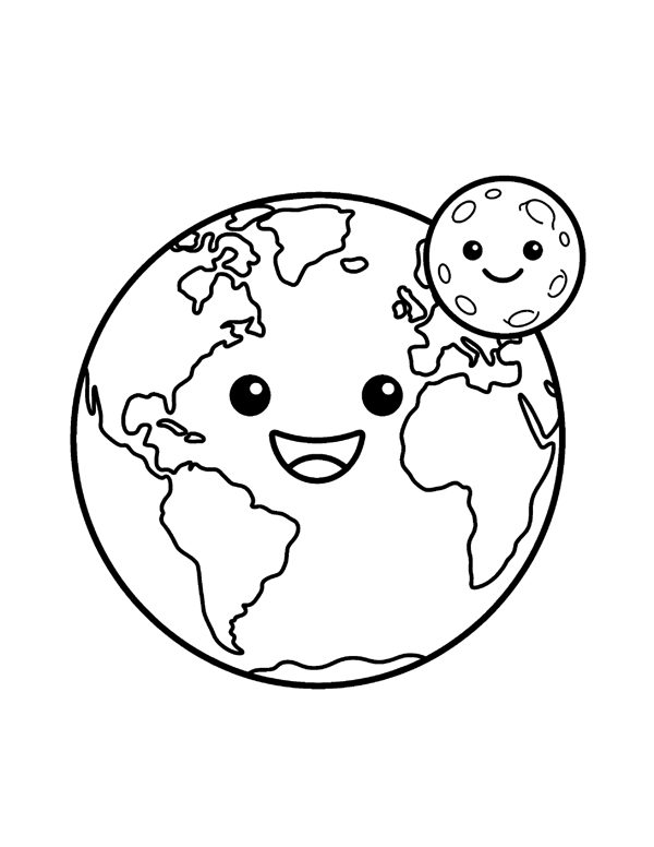 Space Coloring Pages for Kids page 18