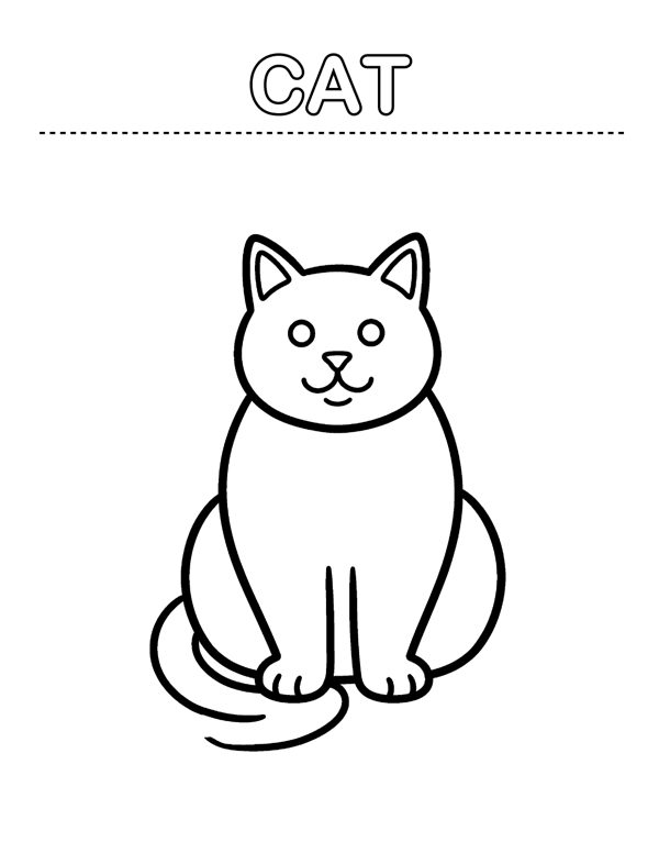 Toddler Coloring Pages - First Words (Ages 2-4) free sample