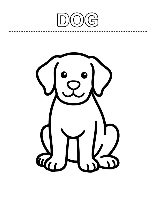Toddler Coloring Pages - First Words (Ages 2-4) page 4