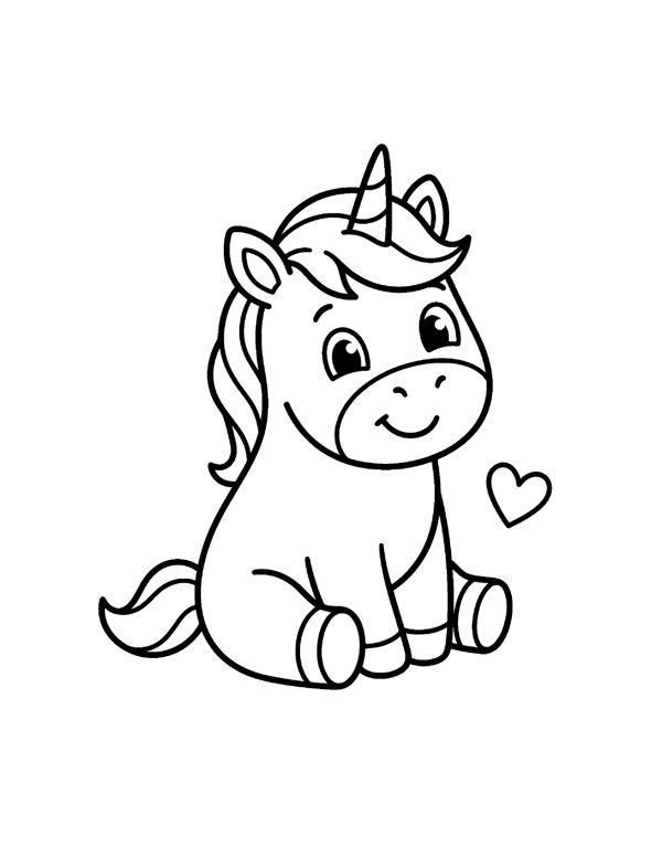Unicorn & Mermaid Coloring Pages for Kids page 4