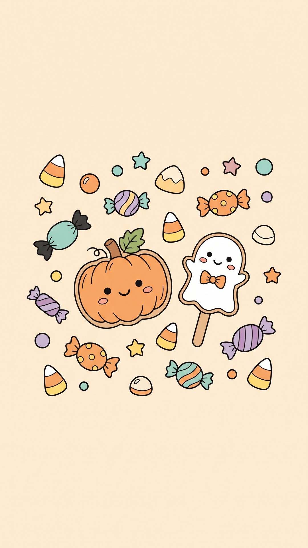 Candy Corn Treats cute phone wallpaper