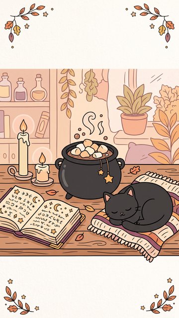 Cauldron Hot Cocoa phone wallpaper