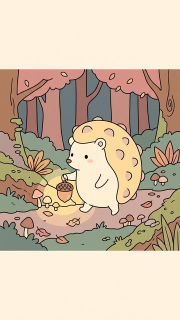 Acorn Lantern Path phone wallpaper