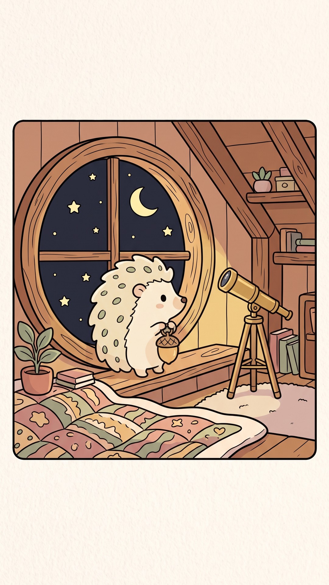 Attic Window Stars cute phone wallpaper