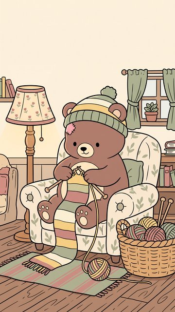 Knitting Armchair phone wallpaper