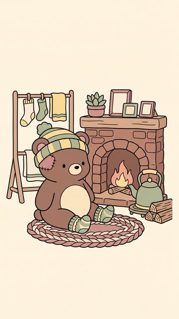 Fireplace Socks phone wallpaper
