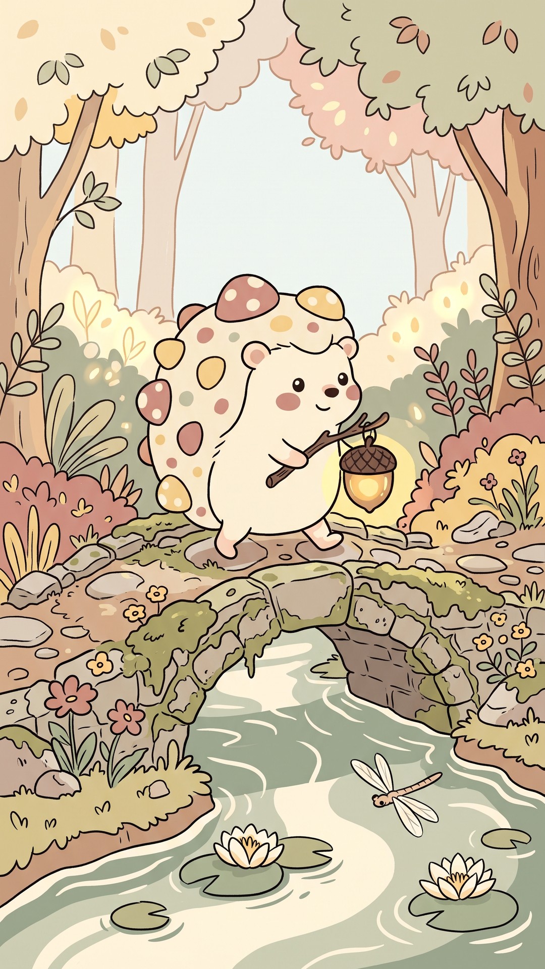 Moss Bridge Stream cute phone wallpaper