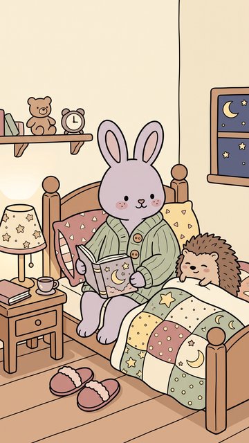 Bedtime Story Lamp phone wallpaper
