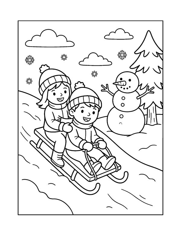 Winter Coloring Pages for Kids
