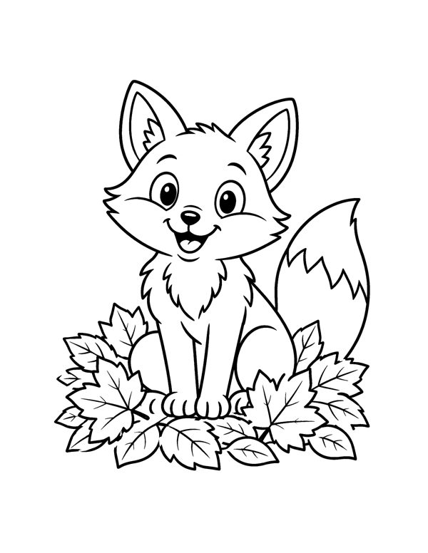 Woodland Animals Coloring Pages for Kids free sample