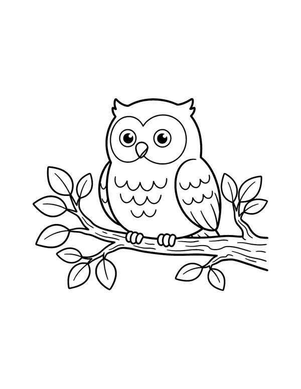 Woodland Animals Coloring Pages for Kids free sample