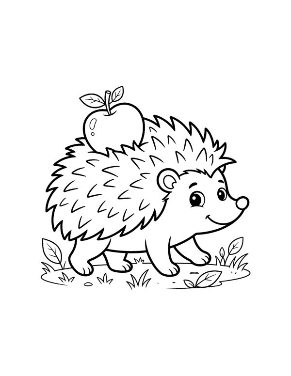 Woodland Animals Coloring Pages for Kids page 3