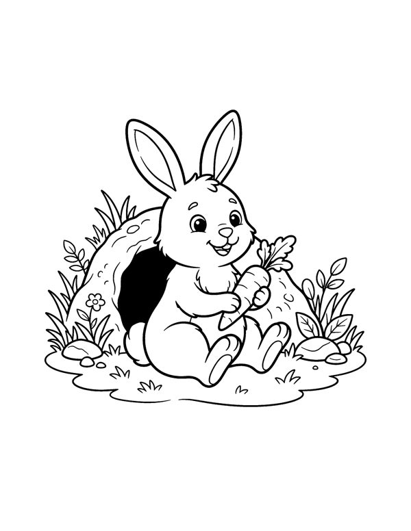 Woodland Animals Coloring Pages for Kids page 9