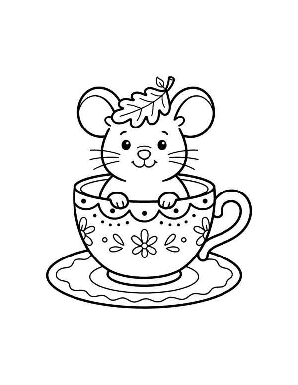 Woodland Animals Coloring Pages for Kids page 14