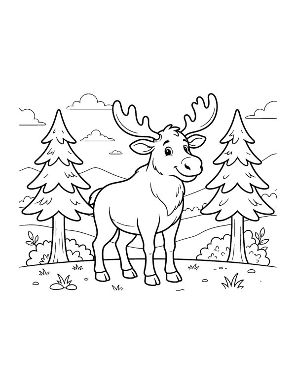 Woodland Animals Coloring Pages for Kids page 15