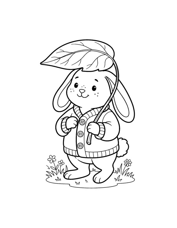 Woodland Animals Coloring Pages for Kids page 16