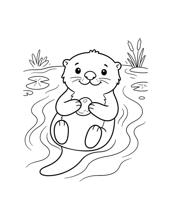Woodland Animals Coloring Pages for Kids page 18